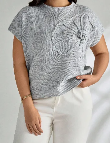 Bluza SHEIN CURVE, gri