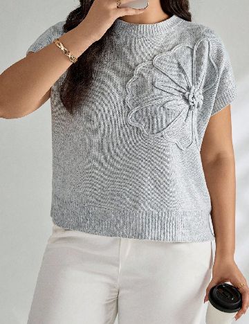 Bluza SHEIN CURVE, gri