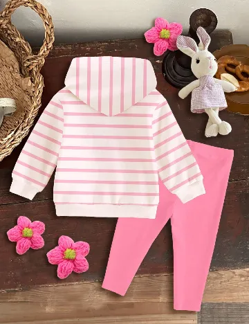 Compleu Shein Kids, roz/alb