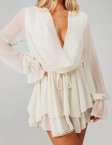 Rochie scurta Missguided, ecru