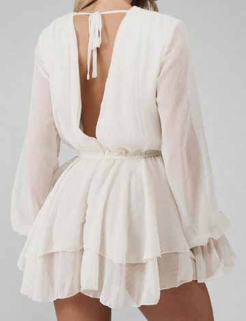 Rochie scurta Missguided, ecru