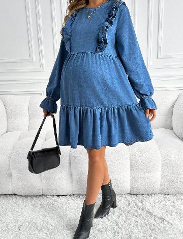 Rochie scurta SHEIN Maternity, albastru