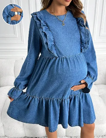 Rochie scurta SHEIN Maternity, albastru