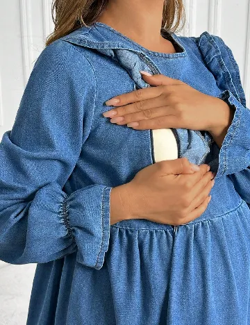 Rochie scurta SHEIN Maternity, albastru