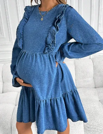 Rochie scurta SHEIN Maternity, albastru