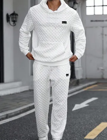 Trening SHEIN Plus Size Men, alb