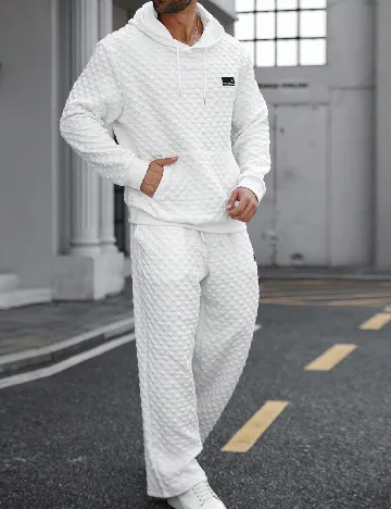 Trening SHEIN Plus Size Men, alb