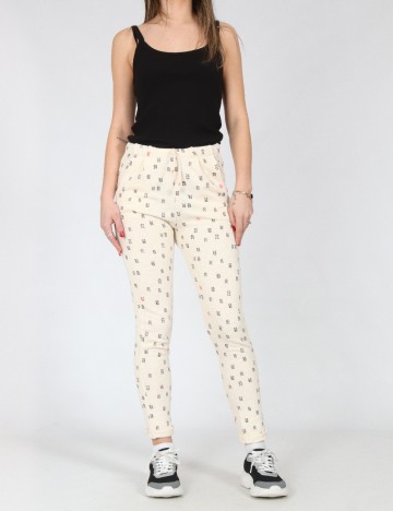 Pantaloni Zara, crem