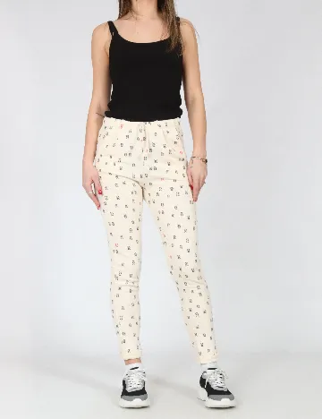 Pantaloni Zara, crem