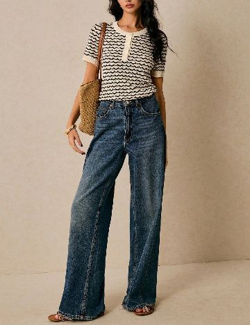 Bluza SHEIN, bej/negru