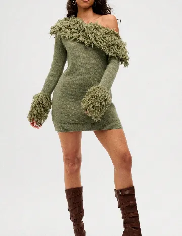 Rochie scurta SHEIN, verde