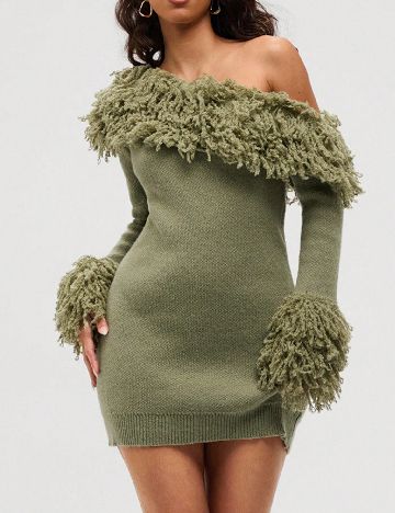 Rochie scurta SHEIN, verde