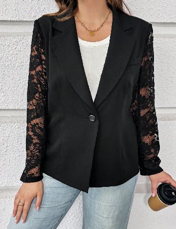 Sacou SHEIN CURVE, negru