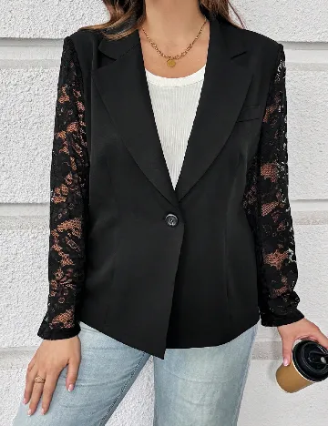 Sacou SHEIN CURVE, negru