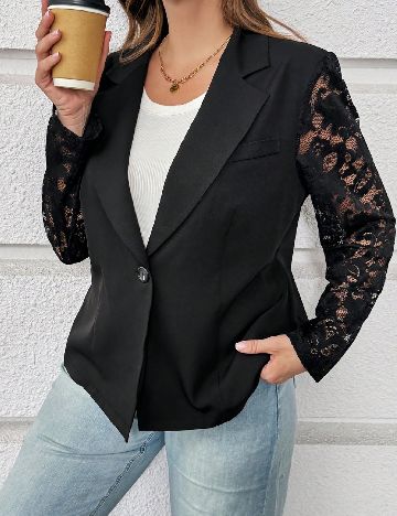 Sacou SHEIN CURVE, negru