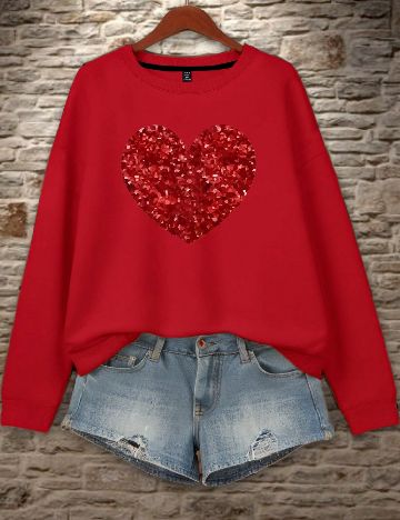 Bluza SHEIN CURVE, rosu