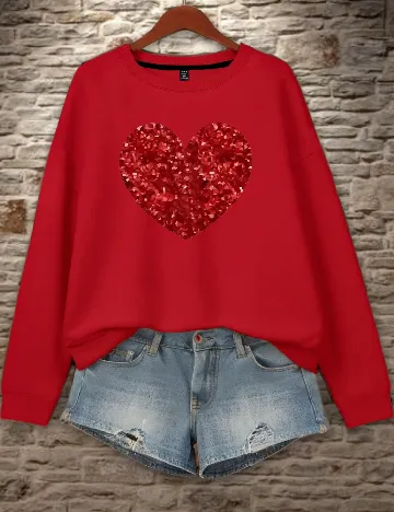 Bluza SHEIN CURVE, rosu