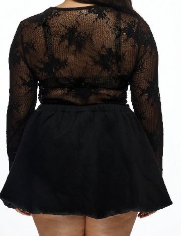 Fusta SHEIN CURVE, negru