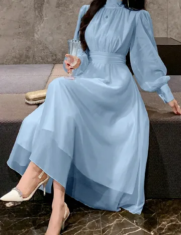 Rochie lunga Dazy, albastru