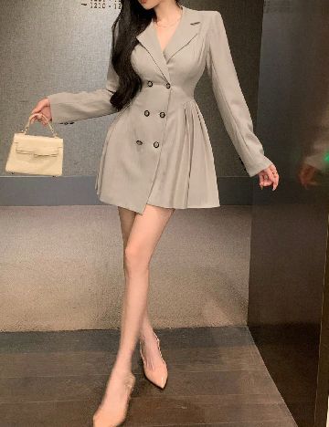 Rochie scurta Dazy, bej