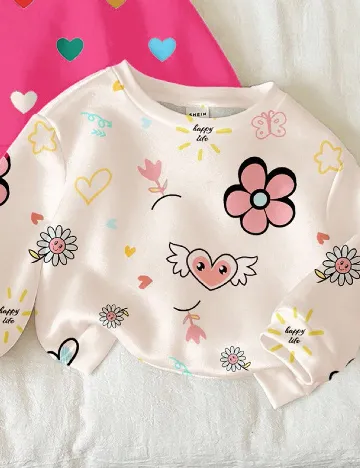 Set bluze 3 bucati Shein Kids, mix culori