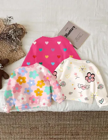 Set bluze 3 bucati Shein Kids, mix culori