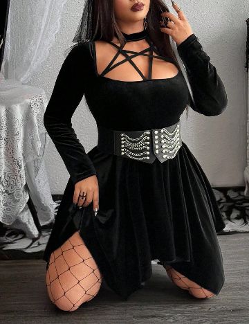 Rochie scurta SHEIN CURVE, negru