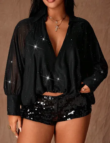 Camasa SHEIN CURVE, negru