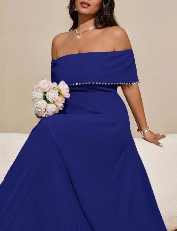 Rochie lunga SHEIN CURVE, albastru