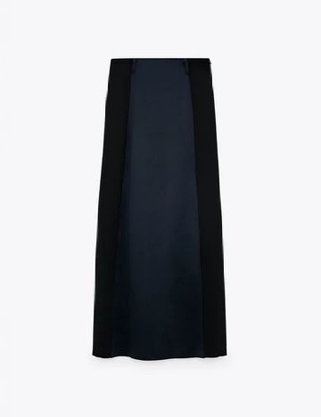 Fusta Zara, negru/bleumarin