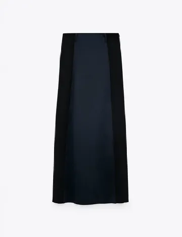 Fusta Zara, negru/bleumarin