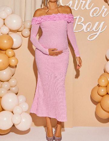 Rochie lunga SHEIN Maternity, roz