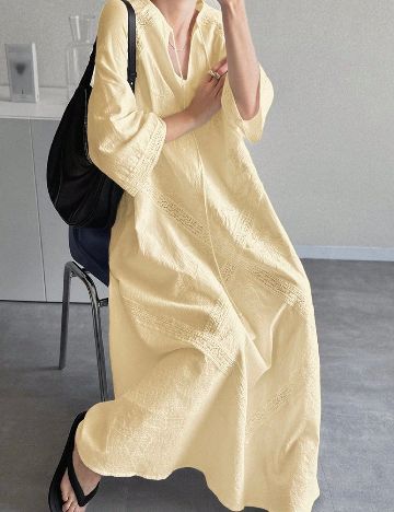 Rochie lunga Friful, galben