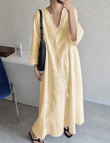 Rochie lunga Friful, galben