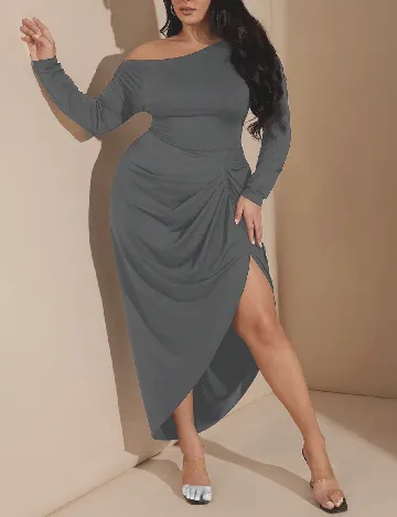 Rochie medie SHEIN CURVE, gri