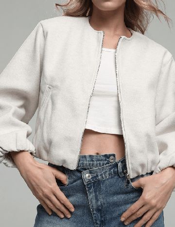 Jacheta SHEIN, gri deschis