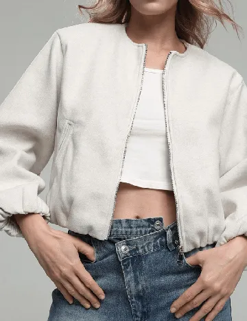 Jacheta SHEIN, gri deschis