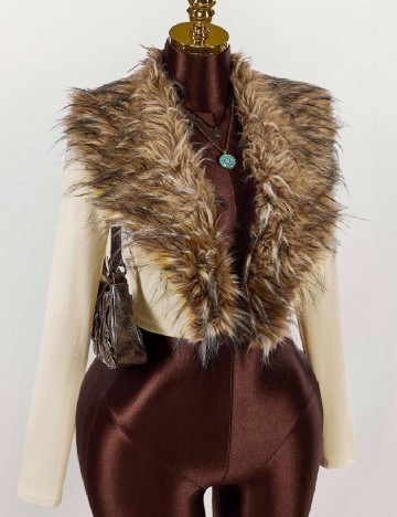 Blazer SHEIN CURVE, crem