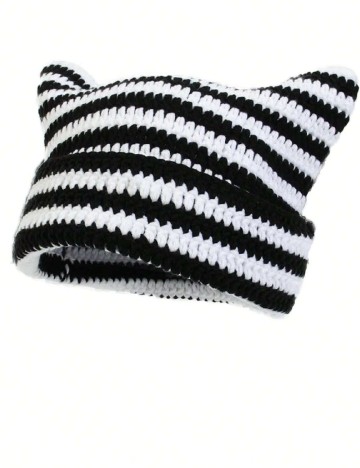 Caciula Shein Kids, negru/alb