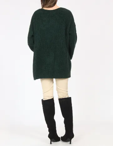 Cardigan Pull&Bear, verde inchis
