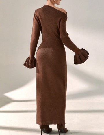 Rochie lunga SHEIN, maro