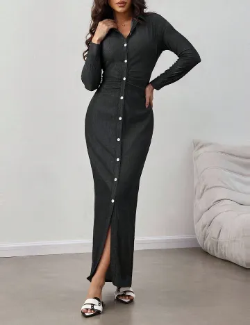 Rochie lunga SHEIN, gri inchis