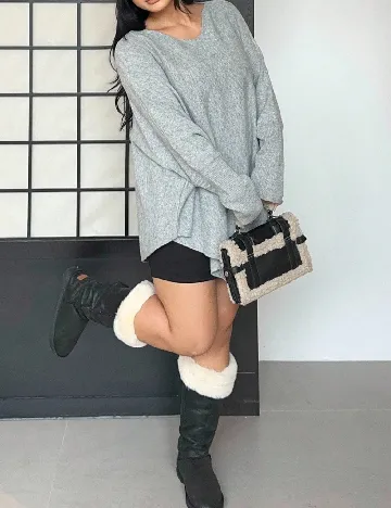 Poncho SHEIN CURVE, gri