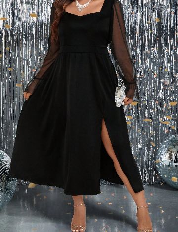 Rochie medie SHEIN CURVE, negru