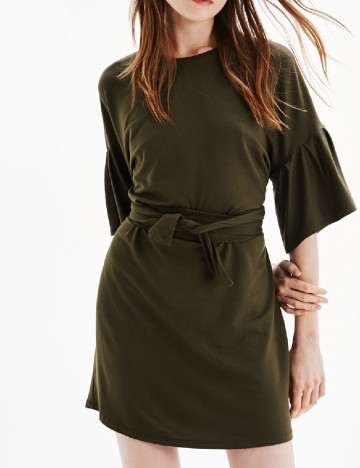 Rochie scurta Bershka, verde