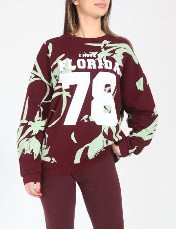 Bluza Oversize Pull&Bear, visiniu