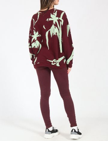 Bluza Oversize Pull&Bear, visiniu