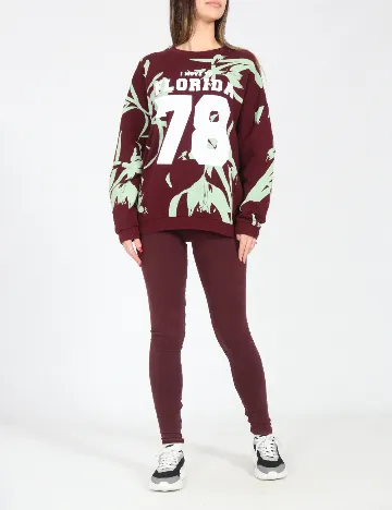 Bluza Oversize Pull&Bear, visiniu