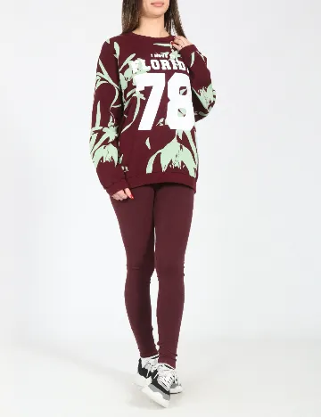 Bluza Oversize Pull&Bear, visiniu