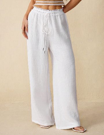 Pantaloni SHEIN, alb